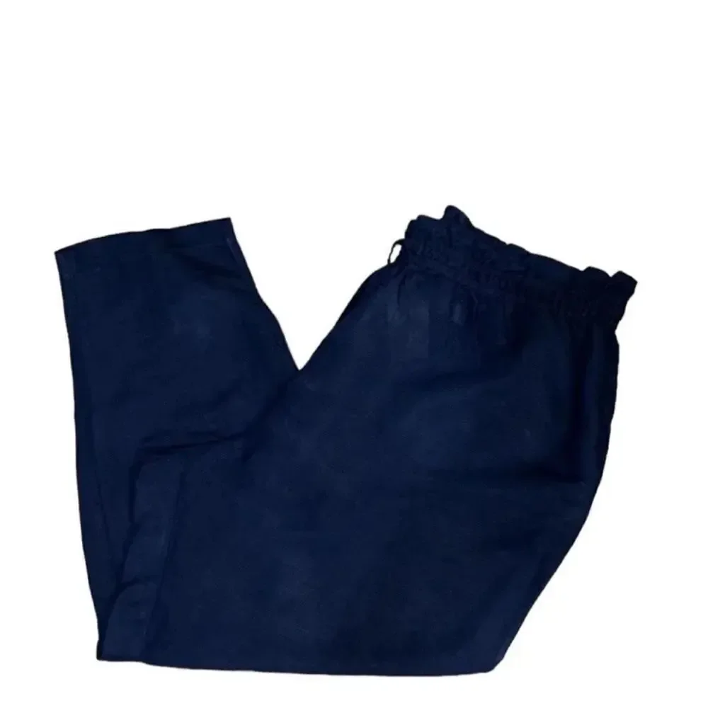 H&M Blue Linen Blend Pants(Size Small)